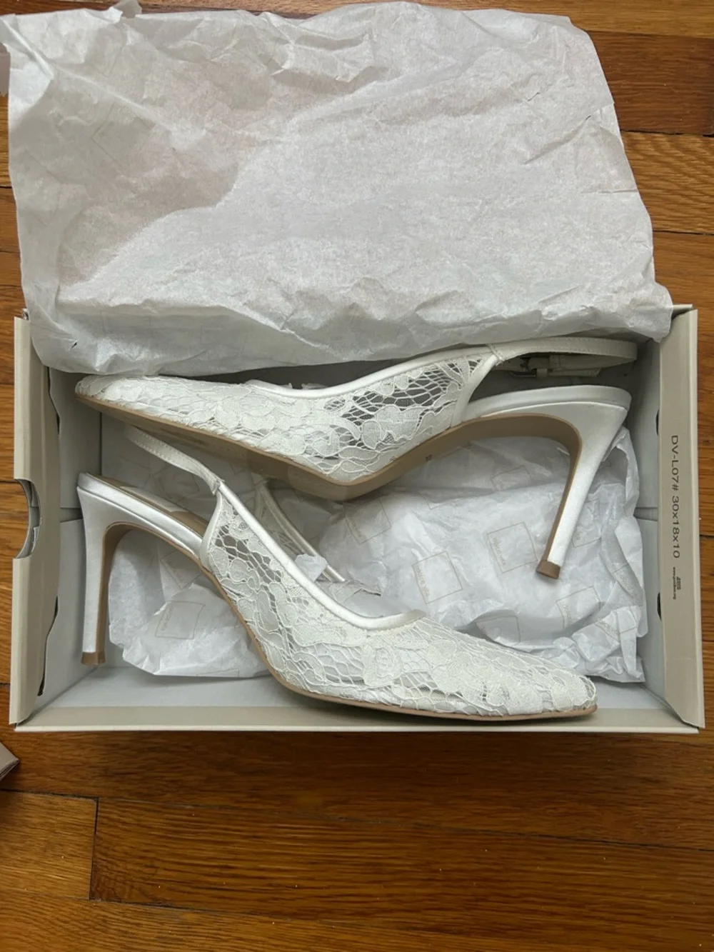 Elegant White Lace Slingback Pump — Yasmi Lace Slingback Dolce Vita